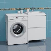 Тумба с раковиной СанТа Лондон 60 под стиральную машину, 2 ящика