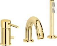 Смеситель на борт ванны Paffoni Light LIG047HG золото медовое