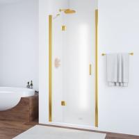 Душевая дверь в нишу Vegas Glass AFP TUR NOVO h1890 120 09 10 L профиль золото глянцевое, стекло сатин