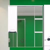 Зеркало-шкаф Misty Жасмин 75 с подсветкой, белая эмаль L