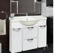 Тумба с раковиной Misty Лорд 85 белая