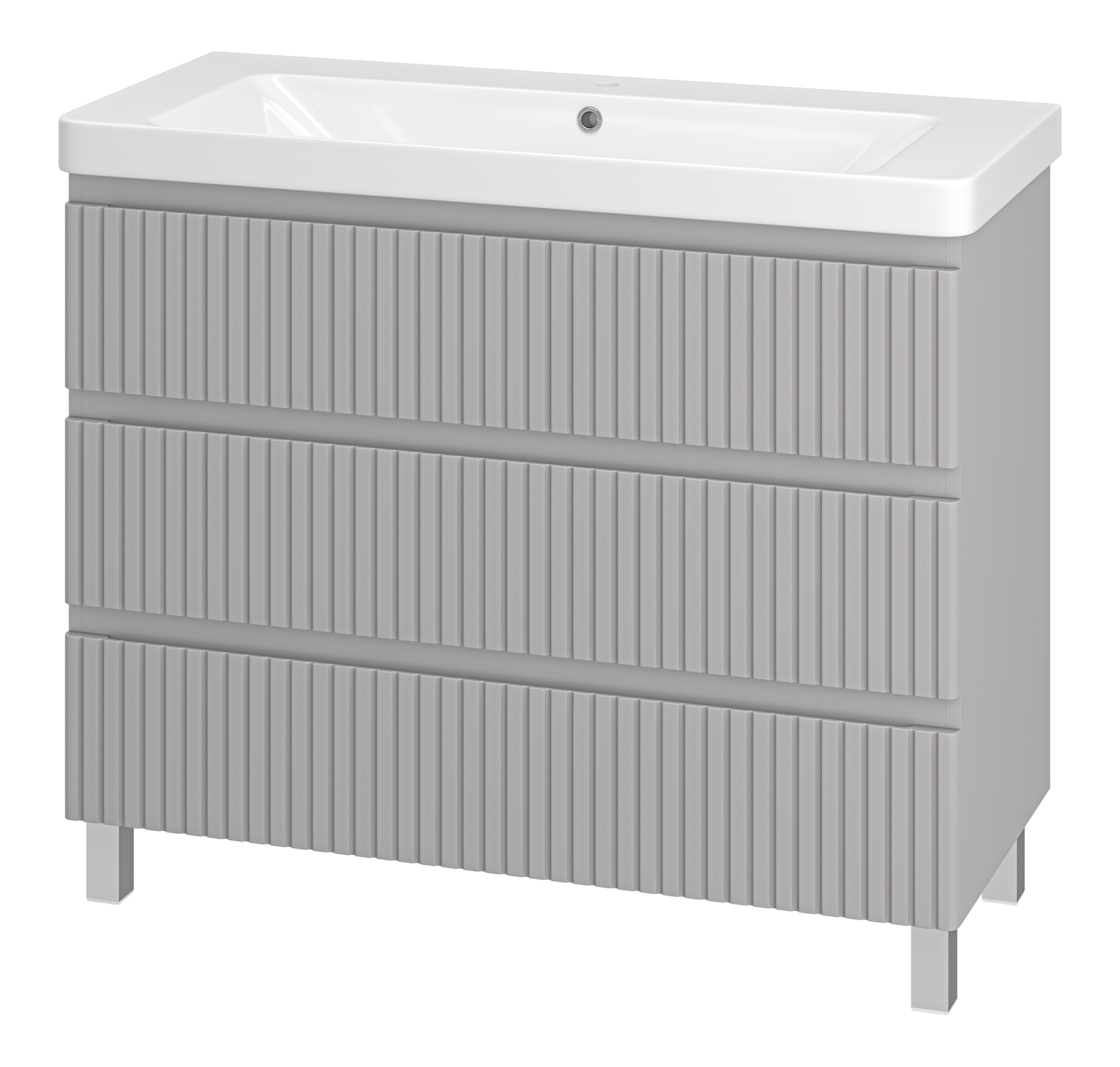 Тумба с раковиной Brevita Victory 105 серый шелк