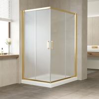 Душевой уголок Vegas Glass ZA-F 120*110 09 10 профиль золото, стекло сатин