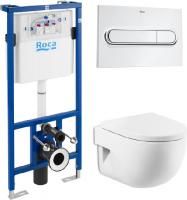 Инсталляция Roca DUPLO WC 890090020 + кнопка смыва Roca PL1 Dual + сиденье Roca Meridian 8012AC004 + унитаз подвесной Roca Meridian 346248000