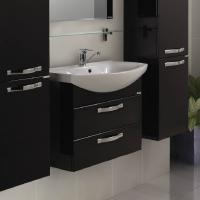 Тумба под раковину Aquaton Ария М 65 черный глянец