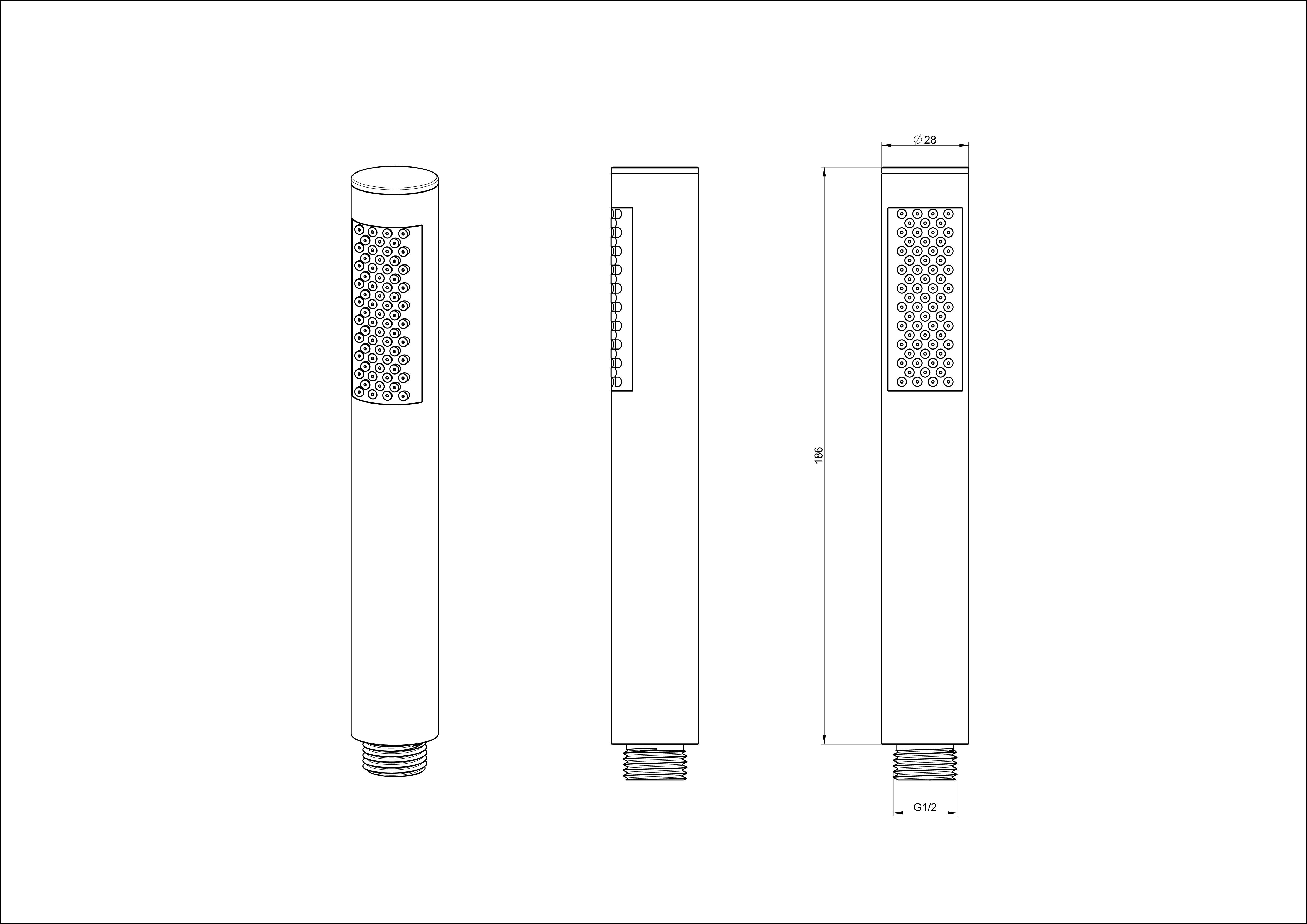 Лейка для душа Wonzon & Woghand WW-88SC04-MB