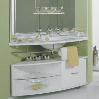 Тумба Aquaton Корнер 100 R белая угловая