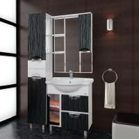 Мебель для ванной Misty Лорд 75 черно-белая