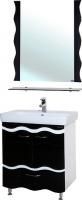 Мебель для ванной Bellezza Мари Волна 80 черно-белая