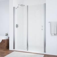 Душевая дверь в нишу Vegas Glass EP-F-1 155 08 01 L профиль глянцевый хром, стекло прозрачное
