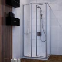 Душевой уголок GuteWetter Practic Square GK-402 левая 75x75 см стекло бесцветное, профиль матовый хром