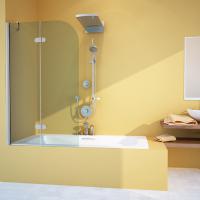 Шторка на ванну GuteWetter Lux Pearl GV-102A левая 100 см стекло бесцветное, профиль хром