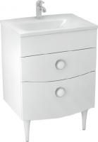 Тумба с раковиной Triton Лира 60, 2 ящика, белая