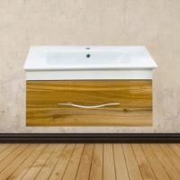 Тумба с раковиной Misty Турин 80 подвесная, орех