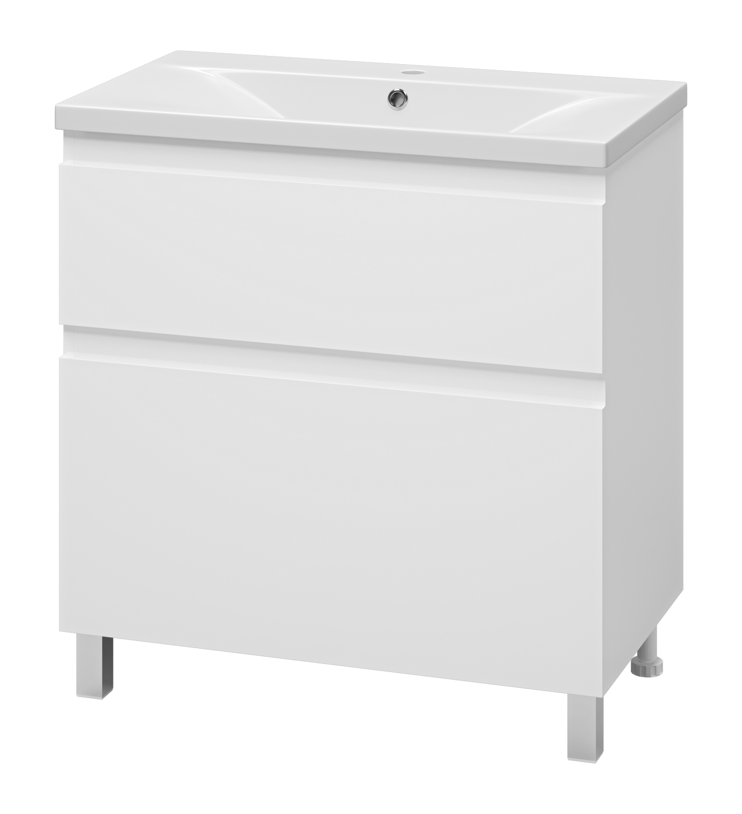 Тумба с раковиной Misty Лаки 80 белая