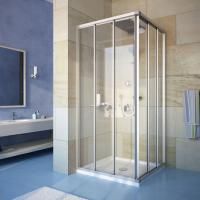 Душевой уголок GuteWetter Practic Square GK-433 100x100 см стекло бесцветное, профиль матовый хром