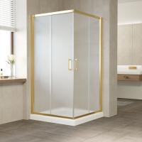 Душевой уголок Vegas Glass ZA 0110 09 10 профиль золото, стекло сатин