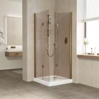 Душевой уголок Vegas Glass 2GPS LUX 90*80 05 05 R профиль бронза, стекло бронза