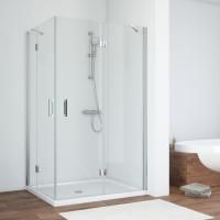 Душевой уголок Vegas Glass AFA-F TUR NOVO 110*80 08 01 R профиль глянцевый хром, стекло прозрачное
