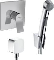 Душевой комплект Hansgrohe Vivenis 75615000 + гигиенический душ 32128000 + шланговое подключение 26457000