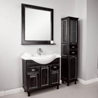 Мебель для ванной Aquaton Жерона 85 черное серебро