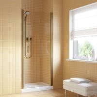 Душевая дверь в нишу Vegas Glass EP LUX 60 05 crystalvision R профиль бронза, стекло crystalvision