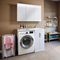 Мебель для ванной Runo Лира 45 L под стиральную машину, раковина лайт