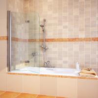 Шторка на ванну GuteWetter Lux Pearl GV-102 левая 90 см стекло бесцветное, профиль хром