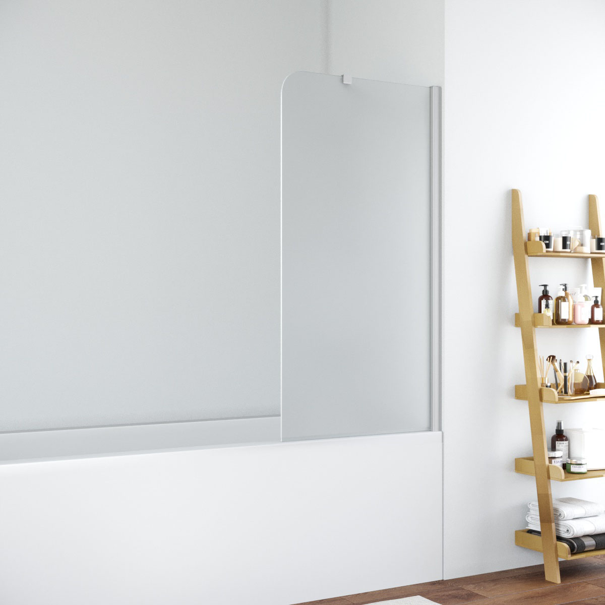 Шторка на ванну Vegas Glass  EV ST NOVO 76 07 10 R, профиль матовый хром, стекло сатин