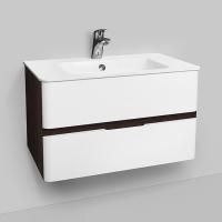 Тумба под раковину Am.Pm Bliss D 80 белый глянец, венге
