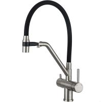 Смеситель для кухни Gappo G4398-85 с подключением к фильтру, сатин