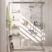 Душевой уголок Stworki Карлстад 100x80 см профиль хром глянец