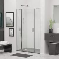Душевая дверь в нишу RGW Leipzig LE-09 (1560-1590)х1950 профиль хром, стекло прозрачное