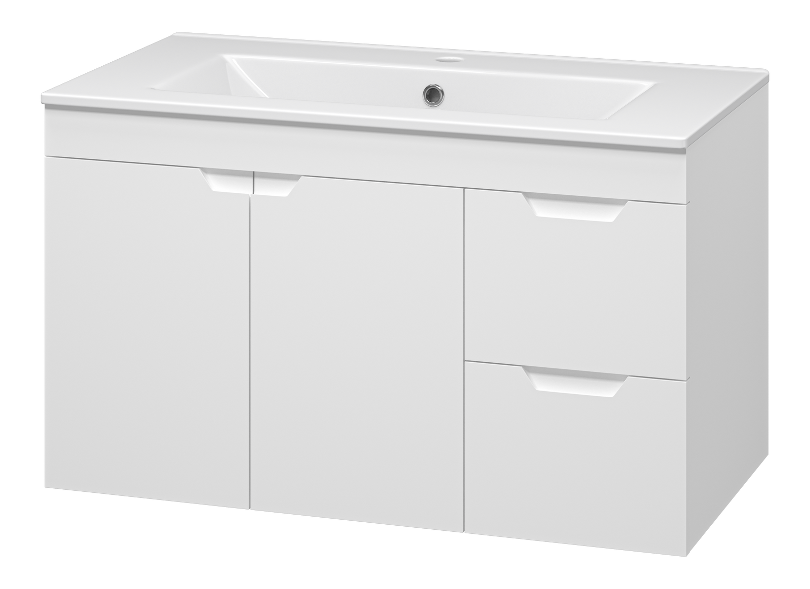 Тумба с раковиной Misty Оптима 90 подвесная