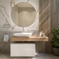 Мебель для ванной с раковиной Duravit Viu 60: столешница 120, дуб французский, без отверстий + тумба 80