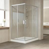 Душевой уголок Vegas Glass ZA-F 120*110 07 01 профиль матовый хром, стекло прозрачное