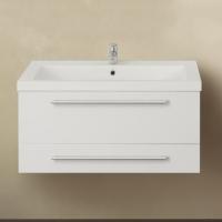 Тумба с раковиной 1MarKa Соната 75П с 2 ящиками, белый глянец