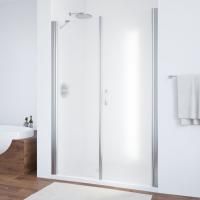 Душевая дверь в нишу Vegas Glass EP-F-2 130 08 10 R профиль глянцевый хром, стекло сатин