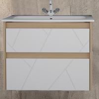 Тумба с раковиной ASB-Mebel Диана 60 белый, дуб янтарный