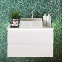 Тумба с раковиной Jacob Delafon Madeleine 80 белый блестящий с подсветкой