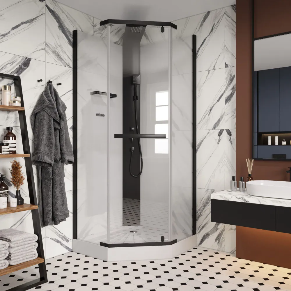 Душевая кабина Ceruttispa Chika 901B профиль черный