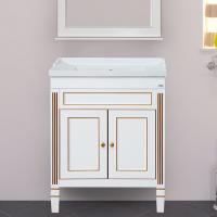 Тумба с раковиной Misty Женева 80 белая патина