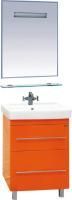 Мебель для ванной Misty Елена 70 оранжевая, с 2-мя ящиками