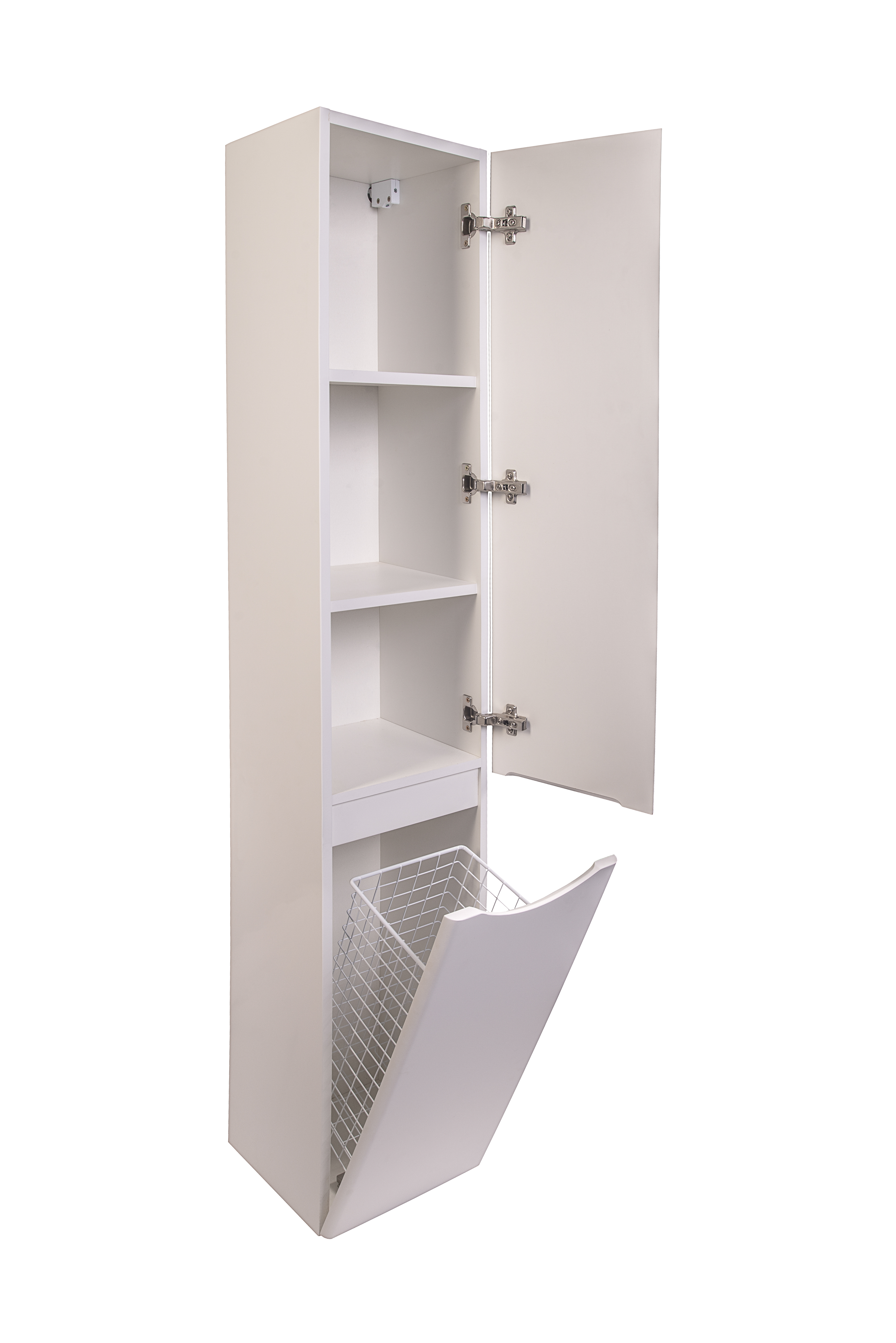 Пенал Style Line Бергамо Люкс антискрейтч белый с корзиной, Plus