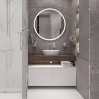 Мебель для ванной с раковиной Duravit Cape Cod 40: столешница 100, дуб карпентер, без отверстий + 2 тумбы 50