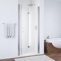 Душевая дверь в нишу Vegas Glass GPS 80 08 10 R профиль глянцевый хром, стекло сатин