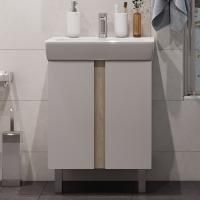 Тумба с раковиной Aquaton Кантри 60, белый/дуб верона