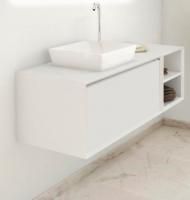 Тумба с раковиной Sanvit Стайл 120 L белый глянец