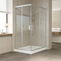 Душевой уголок Vegas Glass ZA-F 110*100 07 01 профиль матовый хром, стекло прозрачное