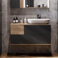 Тумба с раковиной Aquaton Терра 105 дуб кантри/антрацит